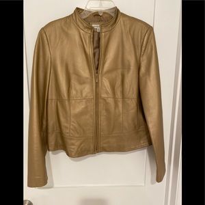 Gold leather jacket